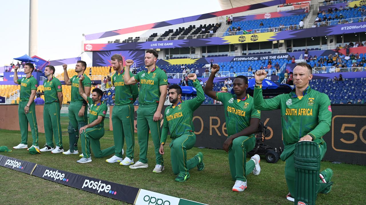 Before the Australian match. Photo by Gareth Copley-ICC/ICC via Getty Images