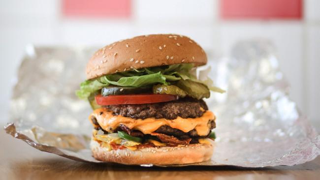 A burger from Five Guys. Picture: Supplied