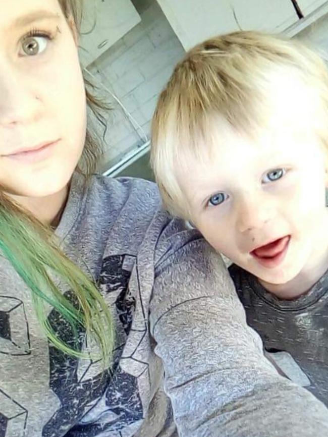 Ashlee Plowman with three-year-old son, Logan. Picture: Supplied