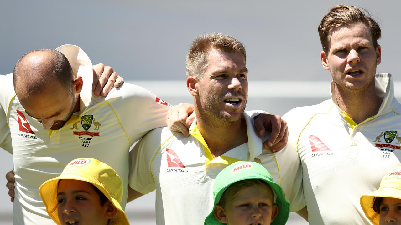 Nathan Lyon missed out, but David Warner and Steve Smith were named in the ICC Test team of the decade. Picture: Ryan Pierse