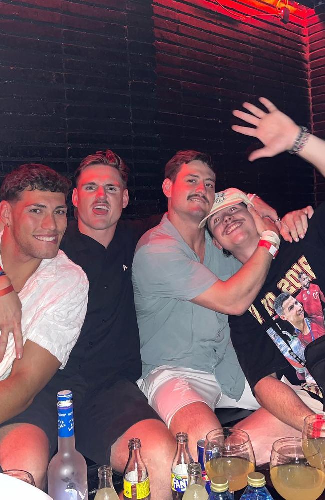 QRL star Will Brimson shares final two photos of their night out at the Sala Apolo nightclub in Barcelona. Picture: Will Brimson / Instagram