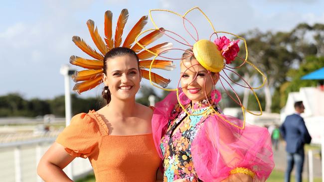 2020 Cairns Cup day at Cannon Park. Novella Dennis and Gracyn Dee Lanie. PICTURE: STEWART McLEAN