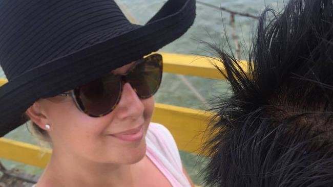 Perth tourist Emily de Vries on the suspension bridge three weeks ago. Picture: Emily de Vries