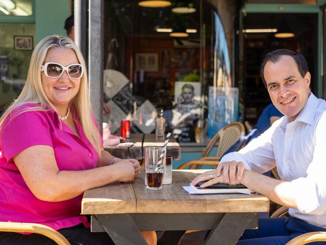 Liberal candidate for  Gibson Jane Fleming with leader Vincent Tarzia. Picture: Supplied