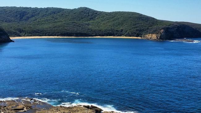 The yacht was anchored in Maitland Bay, near Killcare Heights, when it was hit by an early southerly change. Picture: Louise Newcombe.