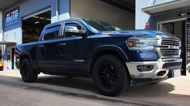 The stolen blue RAM utility was reported stolen from a home in Pimlico just before 7am on Friday. Picture: Facebook