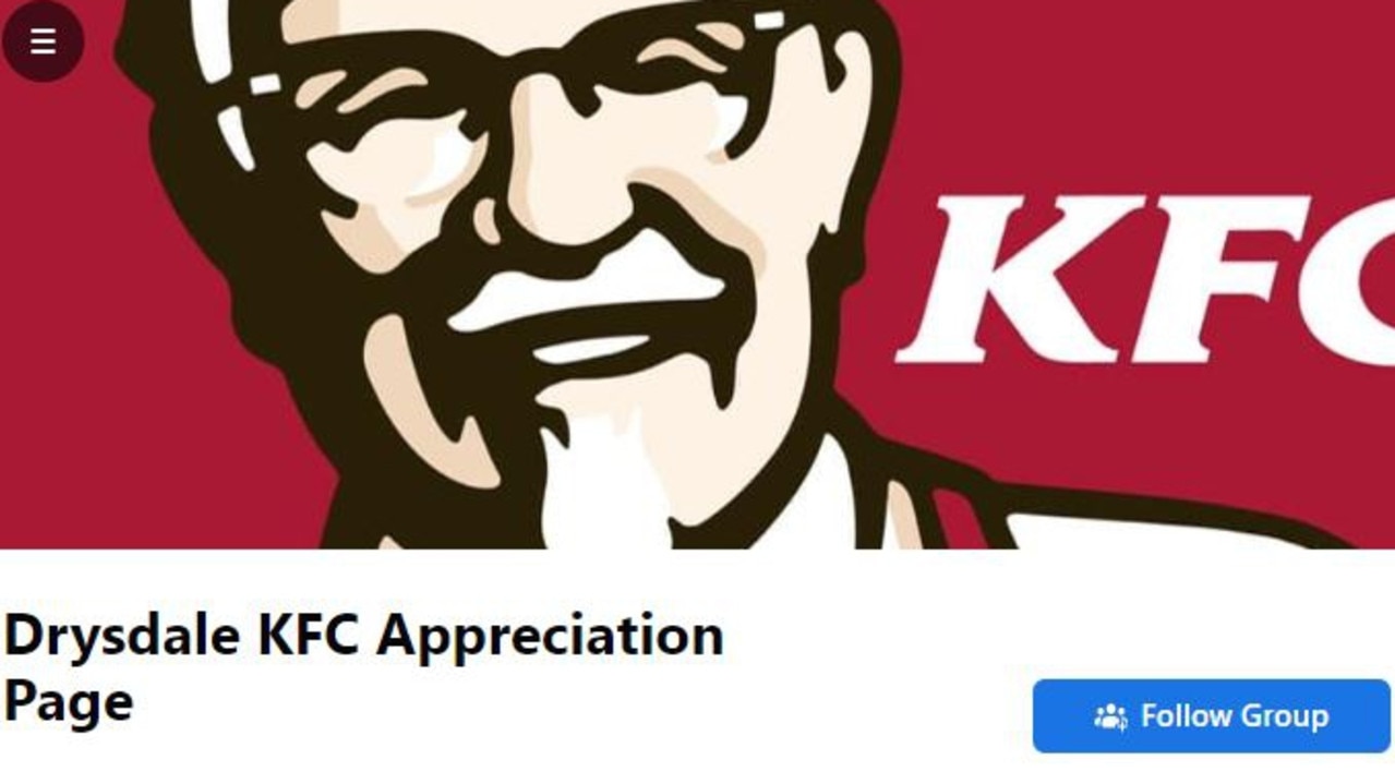 A "Drysdale KFC appreciation page" popped up on Facebook in January ahead of the anticipated opening of a new store.