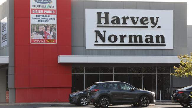 Harvey Norman is more exposed to a pullback on big ticket item spending, according to UBS. Picture: NCA NewsWire/Dean Martin