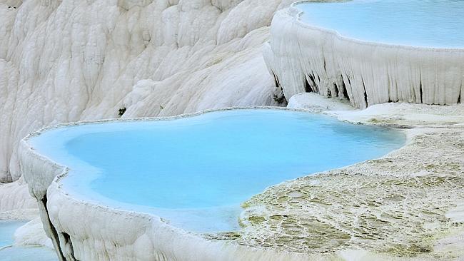 Turkey’s hot springs boast mineral rich waters.