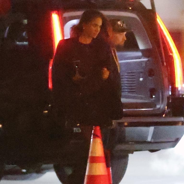 Meghan and Benji Madden around 1am at Santa Barbara airport. Picture: Backgrid