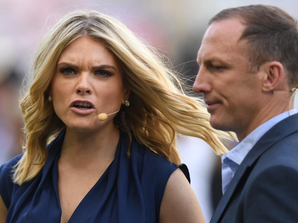 Channel 9 host Erin Molan sat out the men’s grand final on Sunday.