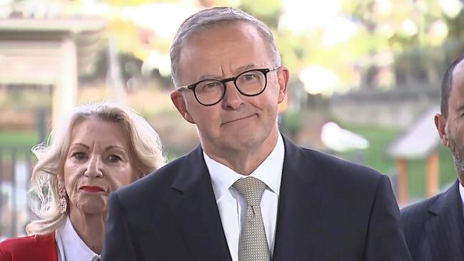 While the steady rate isn’t necessarily a victory for Scott Morrison, it could give him a boost as the refreshed figure turns attention back to a moment where Opposition Leader Anthony Albanese incorrectly guessed the rate earlier this week. Picture: Sky News