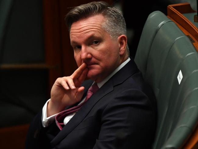 Chris Bowen looks on during Question Time at Parliament House in Canberra on Tuesday. Picture:Getty Images