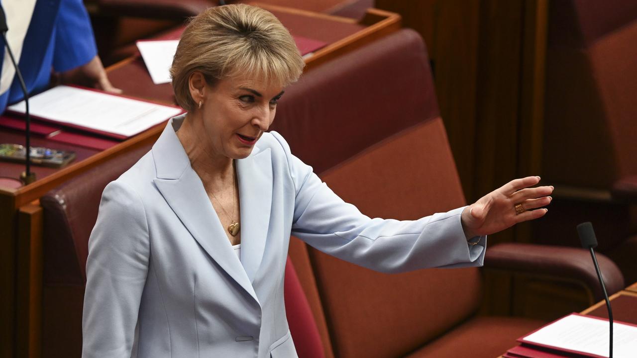 Senator Michaelia Cash said the government was rushing the legislation. Picture: NCA NewsWire / Martin Ollman