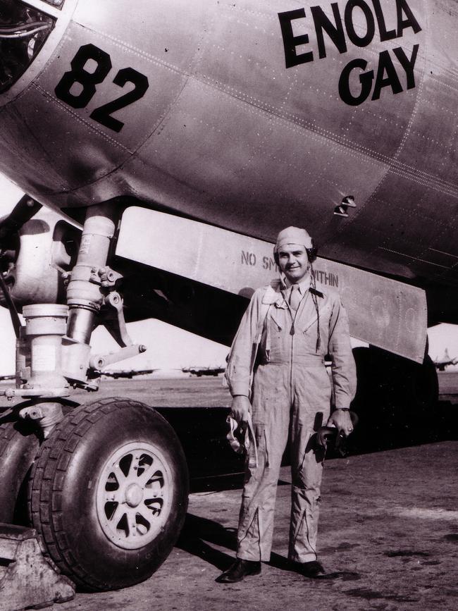 Paul Tibbets, pilot of USA B29 plane Enola Gay which dropped first nuclear atomic bomb on Hiroshima in World War II. Picture: AFP