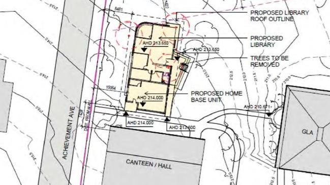 Pictured is a drawing of the proposed new library and classroom building, as seen in a statement of environmental effects lodged with Blue Mountains Council.