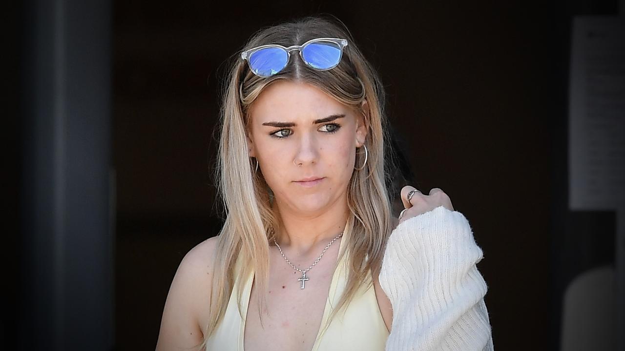 Courtney-Ann Watkins leaves Maroochydore Court House. Picture: Patrick Woods.