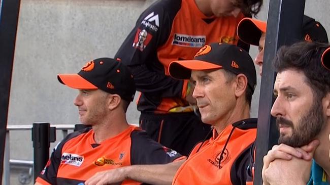 Justin Langer cut a forlorn figure as Perth's season went off the rails.