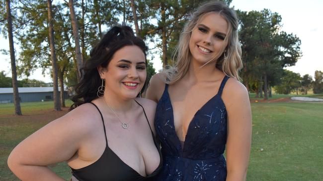 Courtney Fing and Sienna Bower at the Pioneer State High School formal at the Mackay Golf Course on Friday November 20. Picture: Zizi Averill