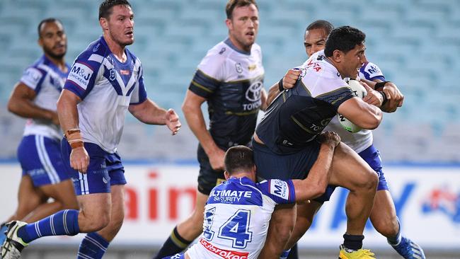 Canterbury struggled to contain Jason Taumalolo. Photo: AAP Image/Dan Himbrechts