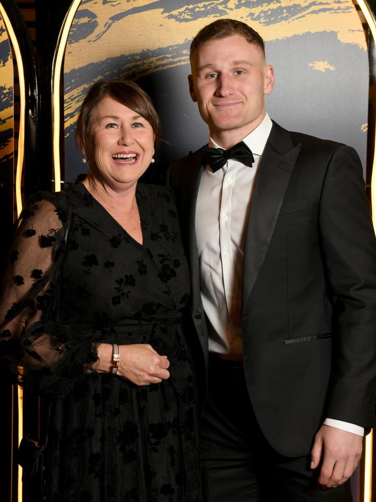 Rory Laird with his mum Mel Foote. Picture: Naomi Jellicoe