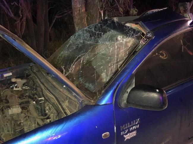 Young man seriously injured after ute smashes into tree transferred to Brisbane