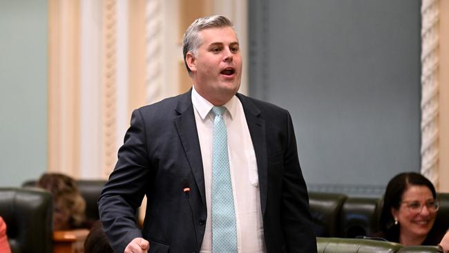 BRISBANE, AUSTRALIA - NewsWire Photos - MAY 1, 2024. Queensland Police Minister Mark Ryan speaks during a press conference at Parliament House in Brisbane. Picture: Dan Peled / NCA NewsWire