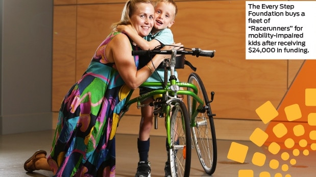 Every Step Foundation founder and co-director Christine Meyer said the bikes helped her son James, 6, overcome the physical and social barriers of cerebral palsy.