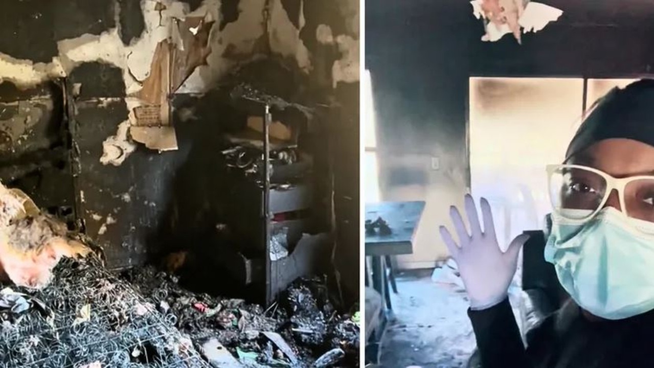 Homeowner’s grim warning after Wi-Fi router sparks fire. Picture: TikTok/yeahthatskeeee