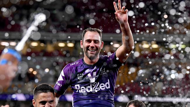 Cameron Smith will play his 430th and, possibly, last NRL match in the grand final on Sunday night. Picture: Getty Images