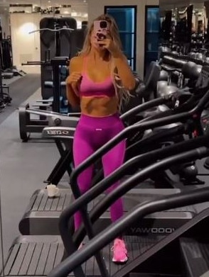 Khloe Kardashian’s workout videos have sparked concern among fans. Picture: Instagram/KhloeKardashian