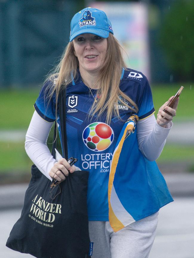 Jackie Stokes before the Titans V The Melbourne Storm at CBUS Stadium. Picture: Glenn Campbell