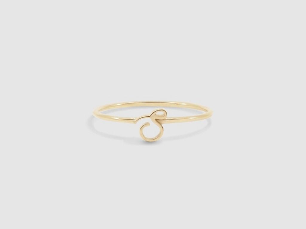 By Charlotte Love Letter S Ring