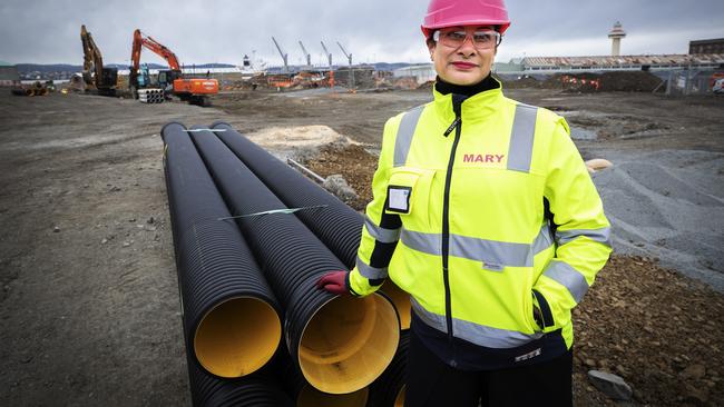 Macquarie Point Development Corporation CEO Mary Massina at The Escarpment. Picture Chris Kidd