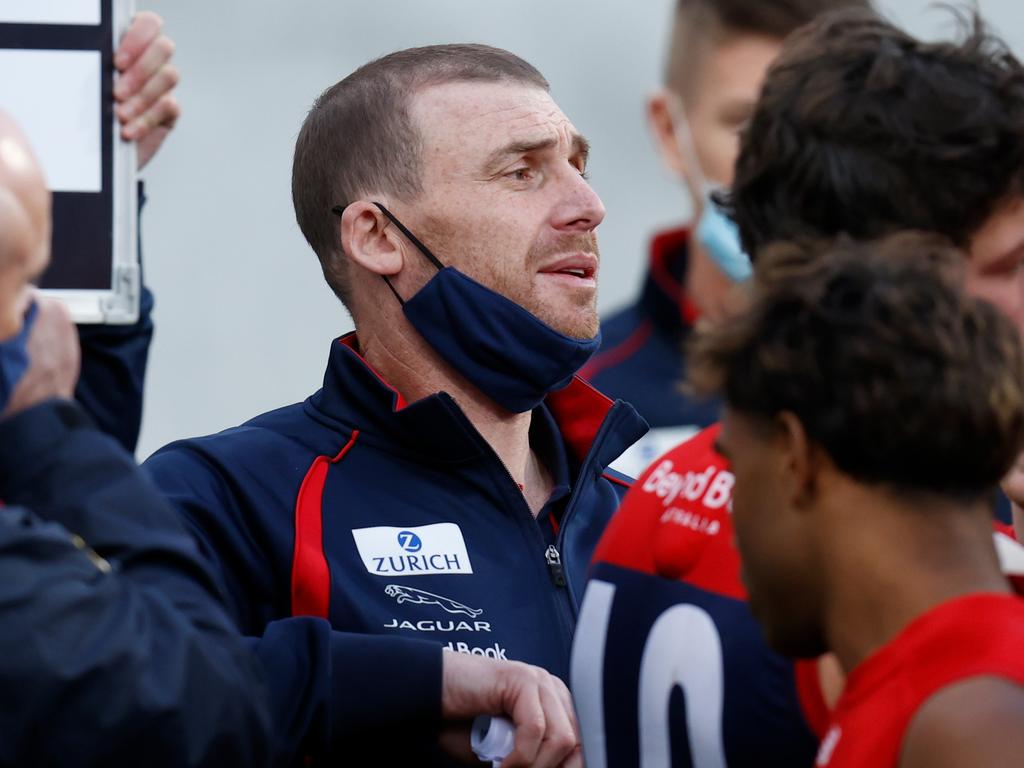 Goodwin has coached the Demons since 2017. (Photo by Michael Willson/AFL Photos via Getty Images)