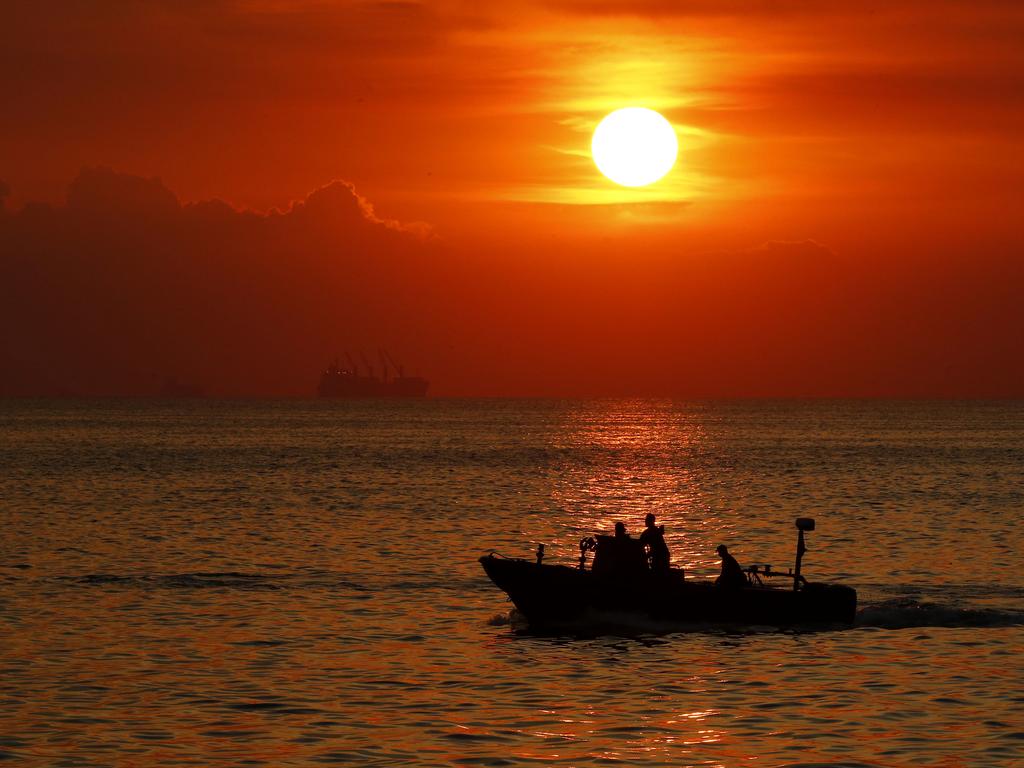 Philippine Navy SEALS aboard their assault vessel. Picture: AP