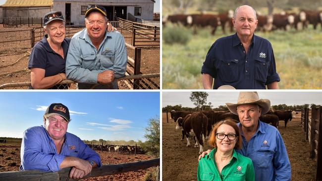 Peter and Margie Whittlesea, David Brook, Viv Oldfield and Jackie and Tony Williams are among South Australia largest land holders. Pictures: File / The Advertiser