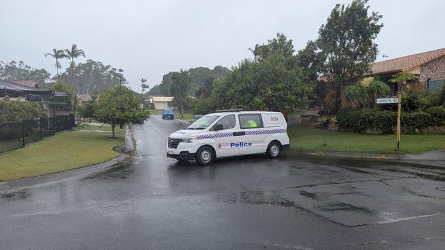 Police at Clovelly Place in Labrador. Picture: Alex Treacy.