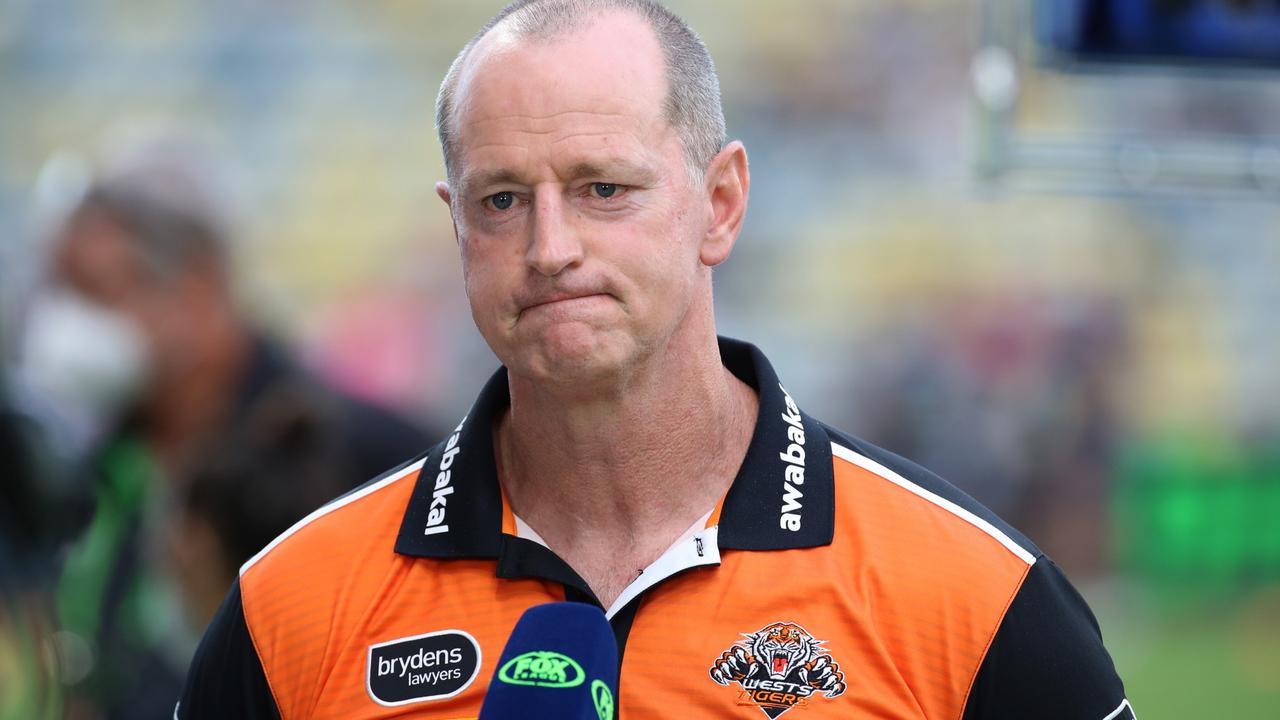 NRL 2021 RD22 North Queensland Cowboys v Wests Tigers - Michael Maguire coach Picture NRL Images