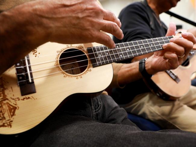 Grab your uke and make sweet music at outdoor jamming sessions.