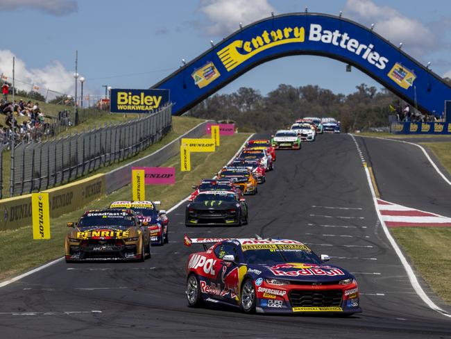 Shane van Gisbergen and co driver Richie Stanaway win the 2023 Repco Bathurst 1000, Event 10 of the Repco Supercars Championship, Mount Panorama, Bathurst, New South Wales, Australia. 8 Oct, 2023.