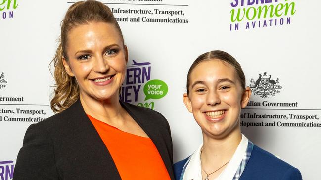 Azahlia Stevenson (right) with Western Sydney Women founding director Amanda Rose. Picture: Supplied