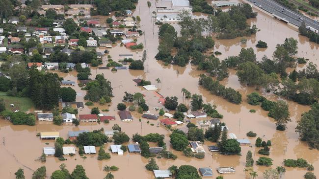 Flooding in Goodna earlier this year. Picture: Liam Kidston