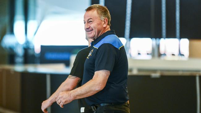 Ex-Gaza club president Don Rosella at the SANFL Tribunal last year over salary cap breaches. Picture Mark Brake