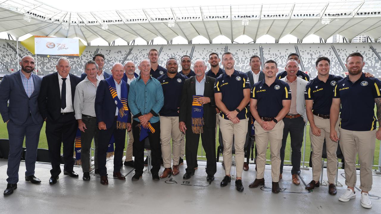 Legends and players celebrated 75 years of the Eels. Picture: David Swift