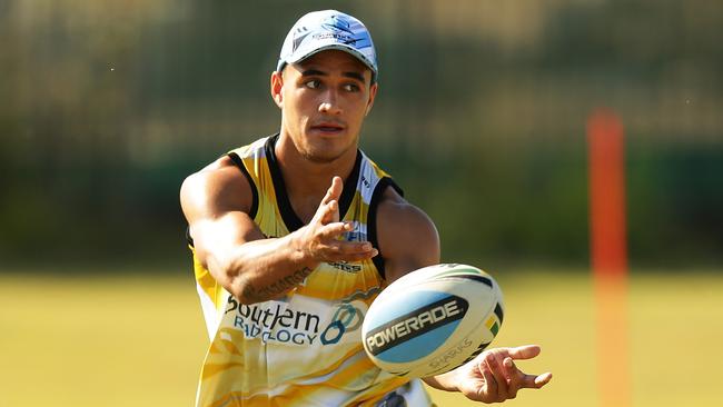 Valentine Holmes during Cronulla rugby league training at Cronulla, Sydney. Pic Brett Costello