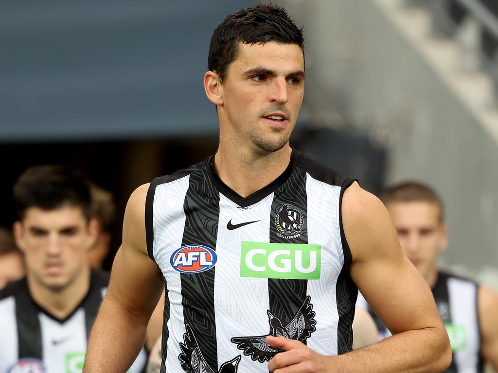 Pendlebury wants to coach at a club other than Collingwood. (Photo by James Elsby/AFL Photos via Getty Images)