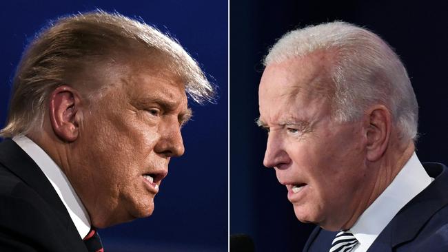 Donald Trump and Joe Biden during the first presidential debate in Cleveland, Ohio.