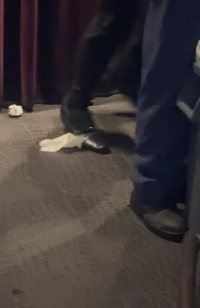 ..and got some toilet paper stuck on his shoe at 1:07, kindly captured for all to see. Picture: kyleandjackieo/Instagram