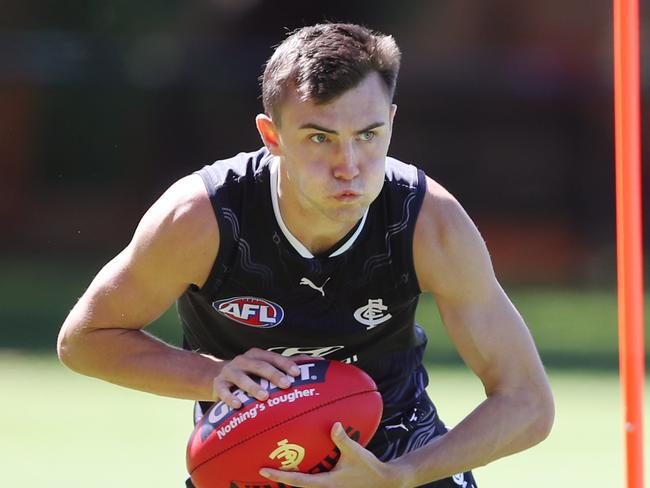 Jagga Smith at Carlton AFL training. Picture: David Crosling